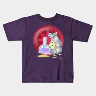 Rat with a magic potion and red crystal. D20 Kids T-Shirt